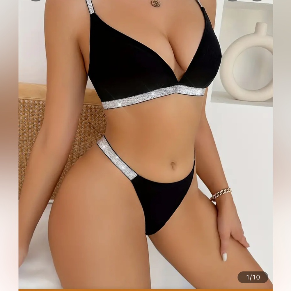 Sultry Glitter lingerie set